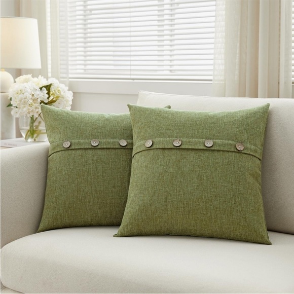 Farmhouse Mid Century Modern Bohemian Decorative Pink Linen Pillow Case Cover - Picture 6 of 14